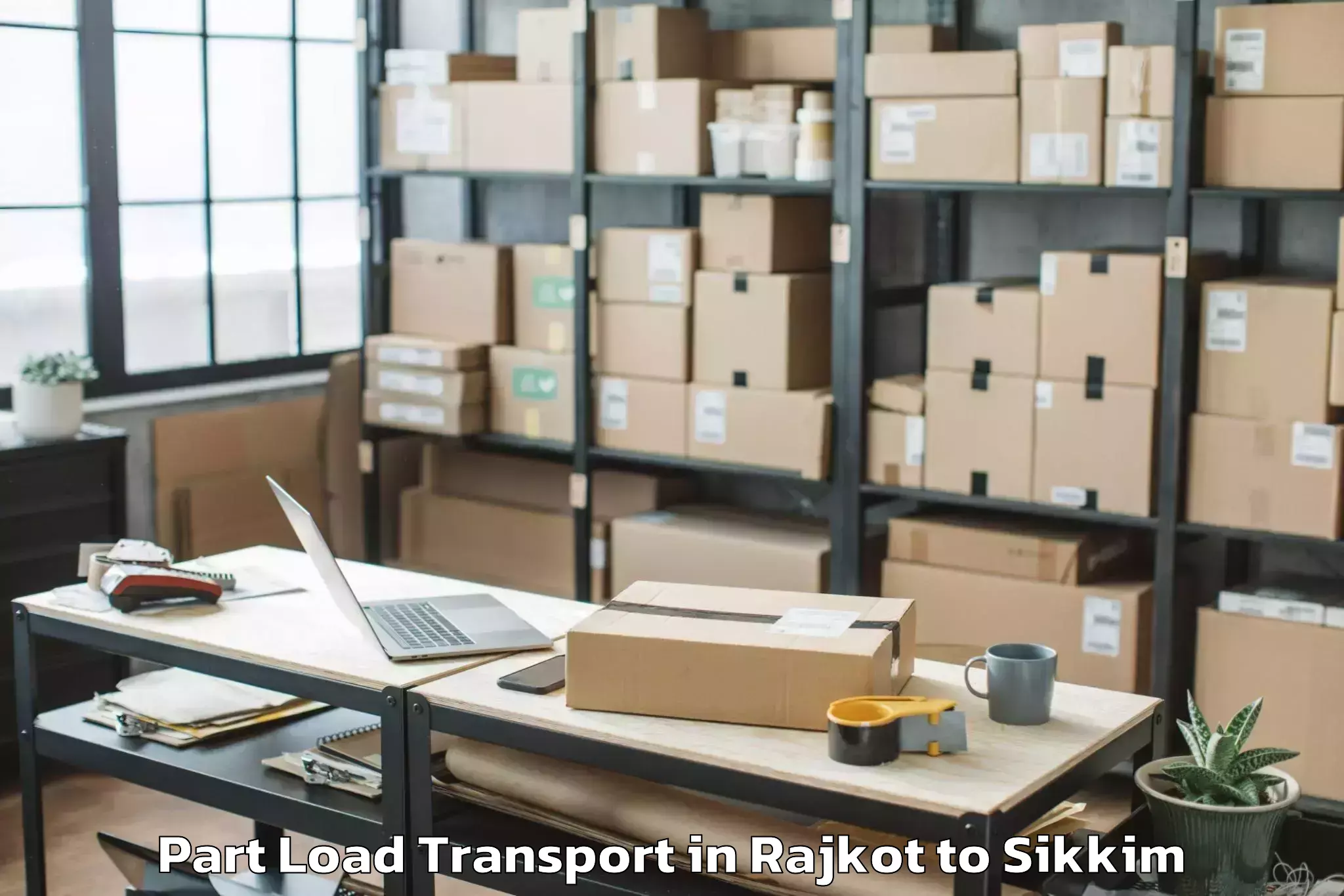 Book Rajkot to Eiilm University Jorethang Part Load Transport